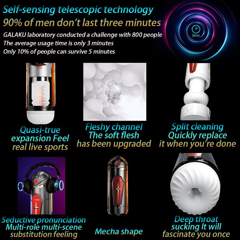 New APP Bluetooth Fully Automatic Male Masturbator Mechanical 10 Modes Sucking Oral Sex Vaginal Sex Machine Automatic Masturbator Cup Male Sex Toy