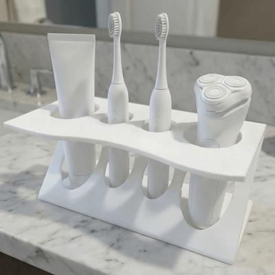 3D Printing Electric Toothbrush Holder Multifunction Creative Bathroom Storage Stand Space Saving Vertical Shaver Storage Rack