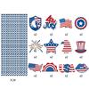 American Day Independence Paper Straws With Stars Flags For Party Decorations