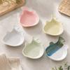Ceramic Garlic Ginger Grater Non-Slip Manual Seasoning Dipping Dish Easy To Clean with Cleaning Brush Garlic Paste Grinding Tray