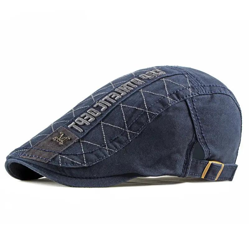 Spring and Summer Cotton Embroidery Newsboy Caps Flat Cap Men and Women Painter Beret Hats 112