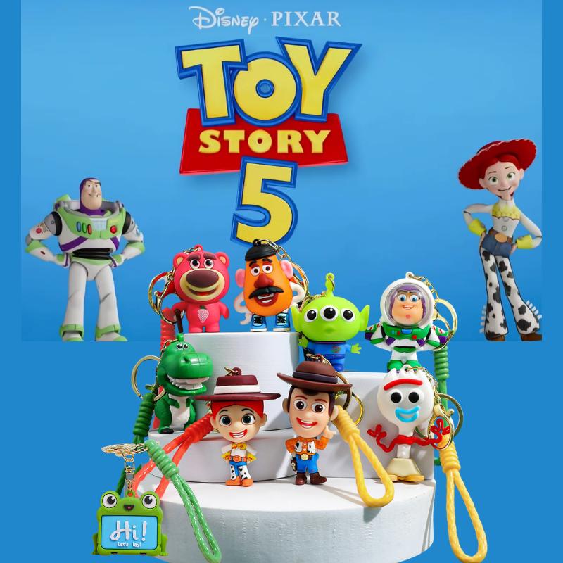 Toy Story Figure Keyring Woody Buzz Lightyear Jessie Doll Pendant Car Keychain Birthday Christmas Gift for Girls Kids