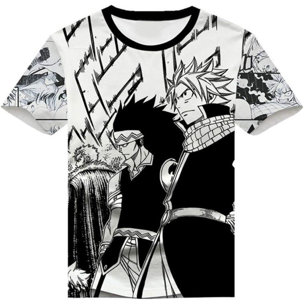 Аниме Fairy Tail 3D аниме принтованная футболка для взрослых косплей смешная футболка с коротким рукавом смешная быстросохнущая XL