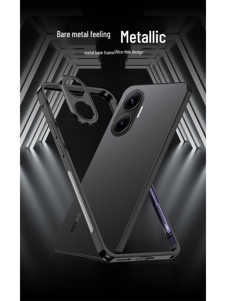 Xiaomi Poco F7 & Redmi Turbo4Pro Metal Bumper Case with Hippocampus Buckle