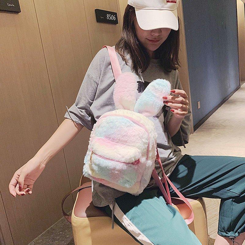 Kid's Backpack Easter Mini Simple Plush Rabbit Bag Korean Children's Plush Bear Pendant Shoulder Bag Tide Child Girl Purse Bag