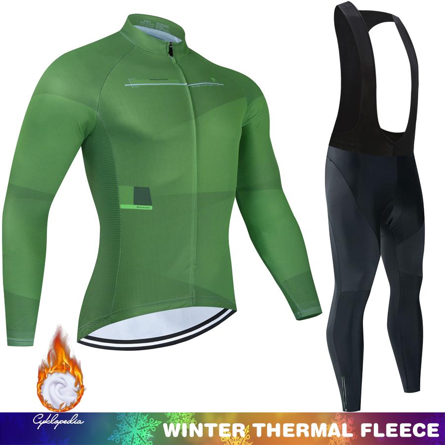 Thermal Cycling Jersey Men Men's Outfit Uniform Man Winter Fleece Road Bicycle Bike Set Clothing 2025 Bicycles Mountain Bikes