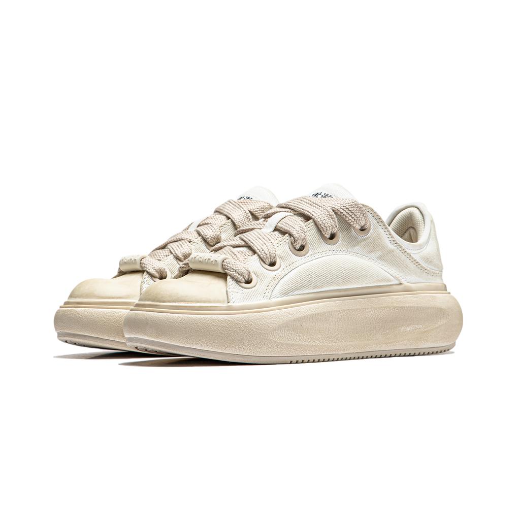 New LiNing Yun You C4D Cushioning Wear Resistant Low Top Casual Shoes Women's Ivory AZGU038-4