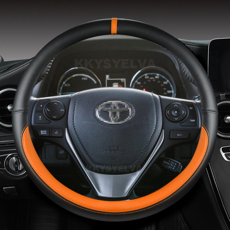 PU Leather Car Steering Wheel Cover For Toyota RAV4 2013- Corolla 2013-2017 Scion iM 2016 Auris 2013-2016 Auto Accessories