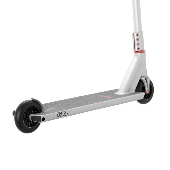 Trottinette freestyle complète - AZTEK - Siren - Argent - Deck aluminium aéronautique - Maniabilité optimale