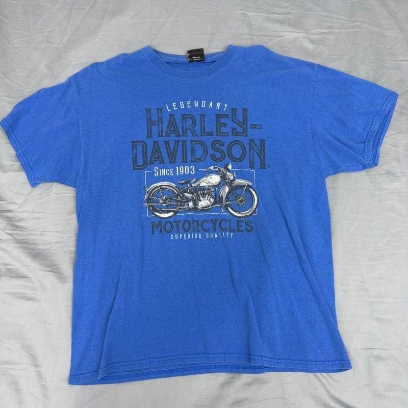 Harley Davidson Blue Biker T-Shirt Unisex T-Shirt