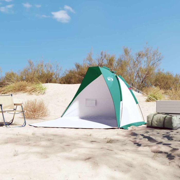 VidaXL Tente de Plage, Abri de Plage avec Sac de Transport, Auvent de Camping, Tente d'Ombrage Jardin Extérieur, Vert d'Eau 94407