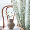 American Style Home Semi-blackout Curtain Finished Green Plant Print Window Kitchen Drape Bedroom Decoration Valance