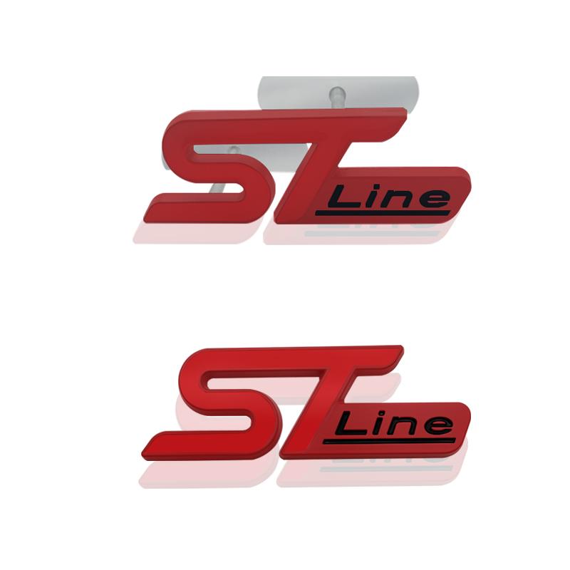3D ST LINE Grille Emblem METAL Rear Trunk Car Badge sticker For Ford Focus x 2 3 FIESTA Kuga ESCAPE Vignale Mondeo EcoBoost