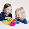 Kids Color Sorting Sensory Toy Fine Motor Skills Portable Toddlers Color Learning Educational Colorful Rubber Beads Squeeze Matching Game
