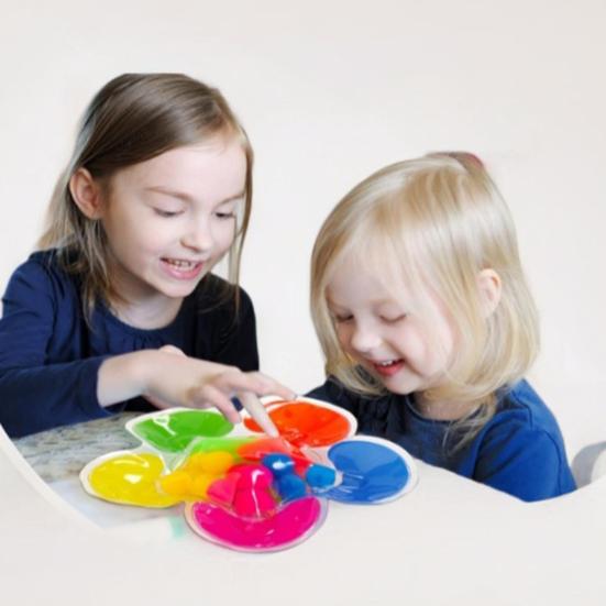 Kids Color Sorting Sensory Toy Fine Motor Skills Portable Toddlers Color Learning Educational Colorful Rubber Beads Squeeze Matching Game
