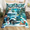 Cartoon Santa Claus Down Comforter Set Bedding Set 3-piece Duvet Cover Set
