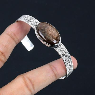 Easter Deal 925 Silver Oval Bronzite Gemstone Mother Birthday New Bangle Jewelry