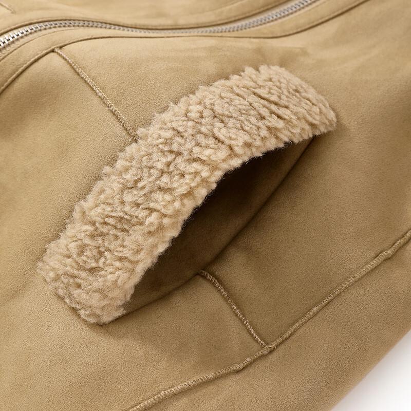 ELLE KIDS Girls' Faux Suede A-Line Winter Jacket