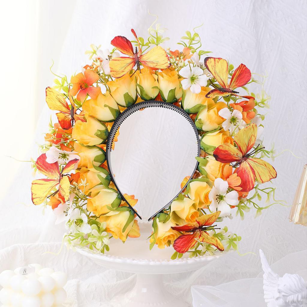 DY916 Handmade Artificial Flower Hairpiece Hairpin Headband For Women Girls