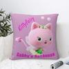 Dollhouse Family Cat Pillowcase Printed Cushion Cover Decorative Cute Kids Throw Pillow Case Cover Living Room Zippered