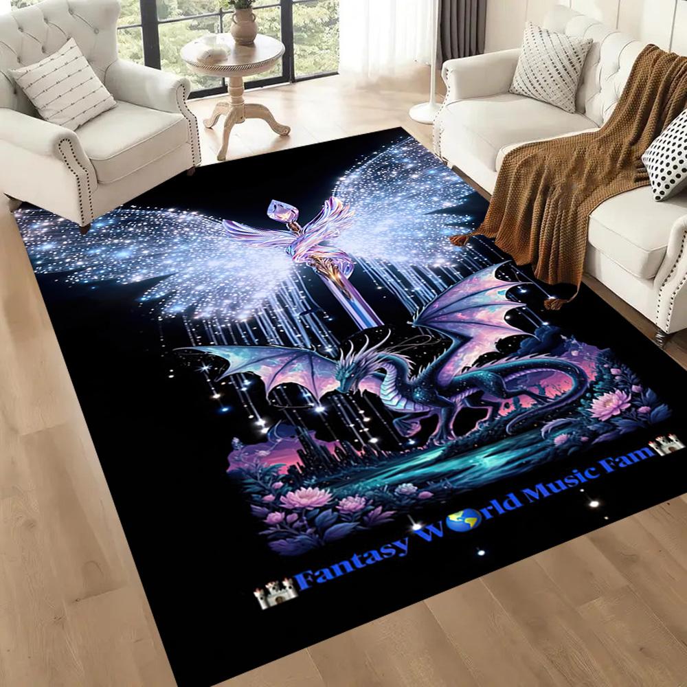Gothic Style Floor Rug Office Rug Suitable for Playrooms Decorate Room Balcony Game Room Antislip Carpet Office Home Decor Gift for Festivals