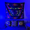 Fluorescent Tapestry Halloween Decoration Mushroom Tarot Luminous Hanging Cloth Room Luminous Tapestry Wall Cloth
