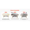 VEVOR Chafing Dish Buffet Set 8 Qt Stainless Steel Chafer with  Full Size Pans Rectangle Catering Warmer Server with Glass Lid