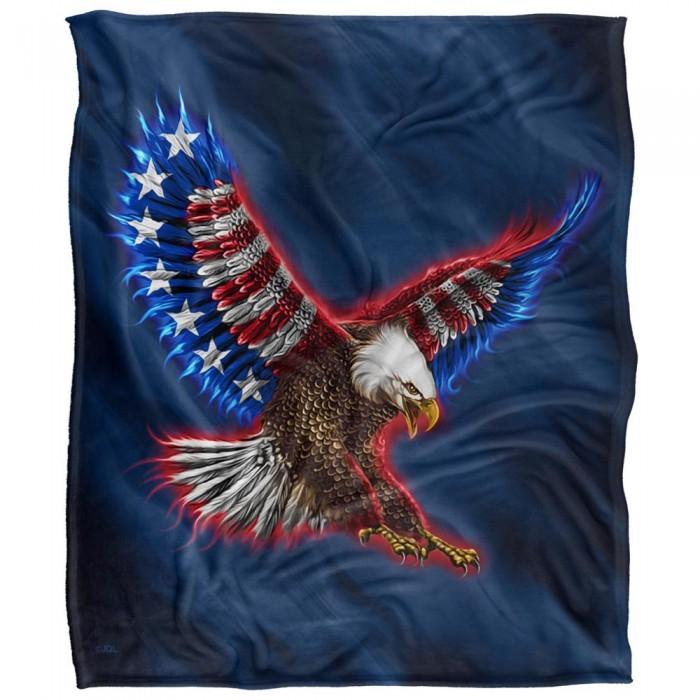 JQ Licensing James Piazza Silky American Flag Supersoft Blanket