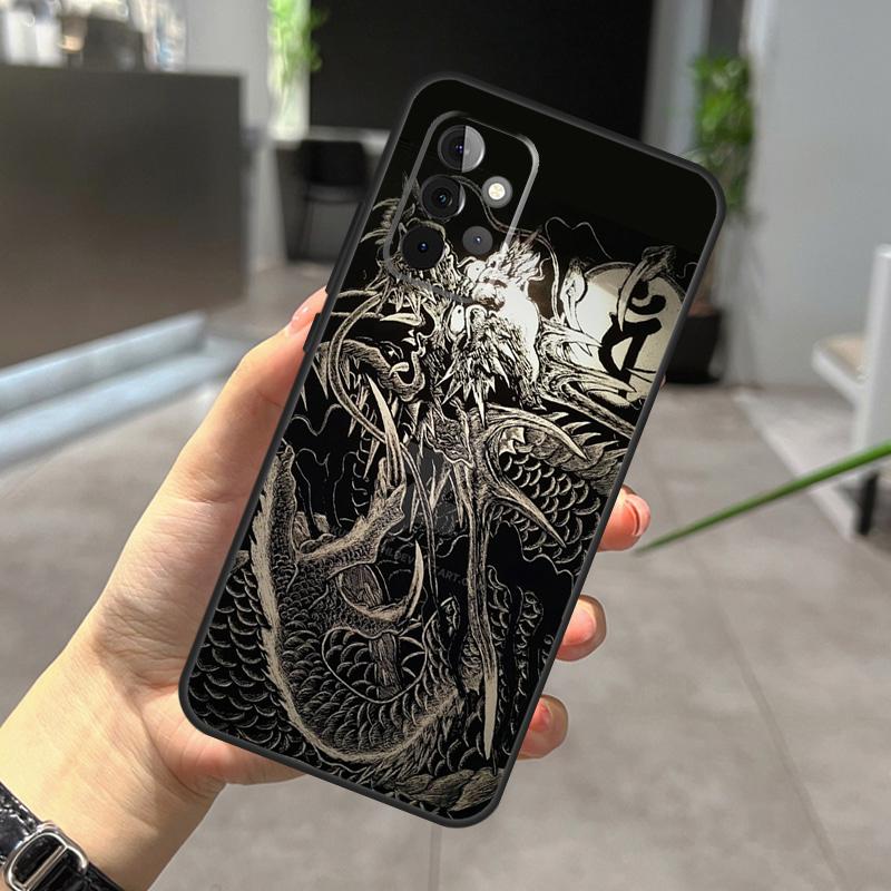 Yakuza Dragon Tattoo Case For Samsung Galaxy A53 A33 A13 A14 A34 A54 A31 A51 A71 A12 A22 A32 A42 A52 A52S Coque