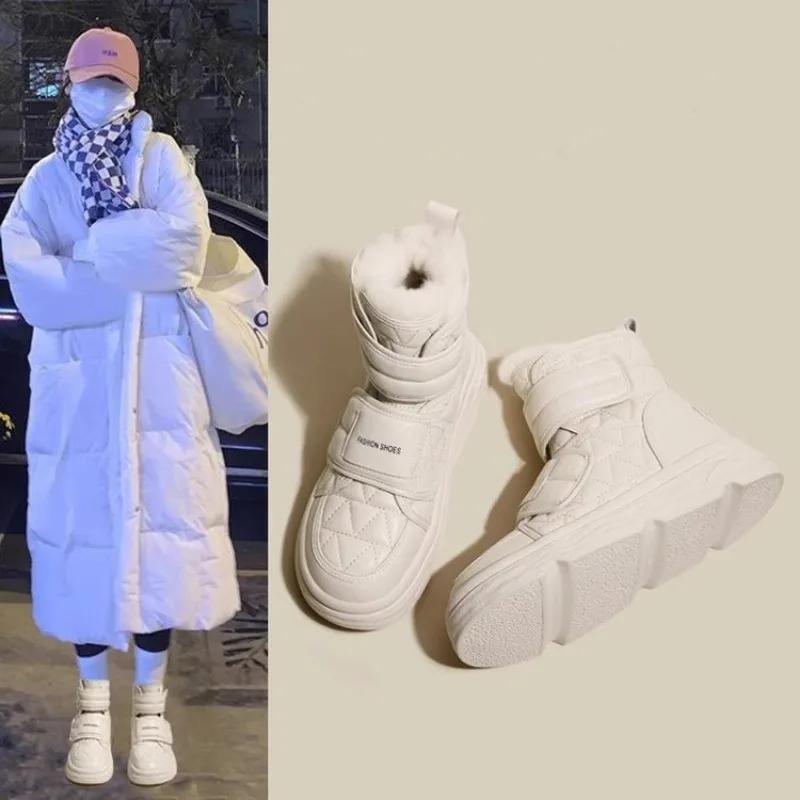 Winter Black Thick High Heel Ankle Boots Women  High quality Keep Warm Fashion Elegant Short Buckle Decoration Leather Boots