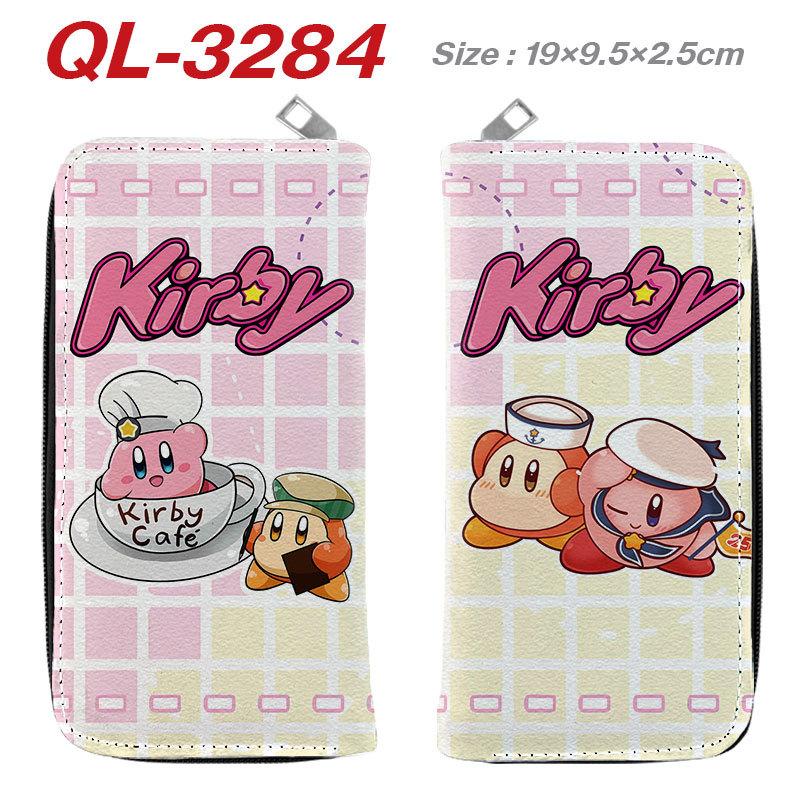 Kirby Zip Long Wallet Anime Clutch Coin Purse Storage Bag Pink 1pcs