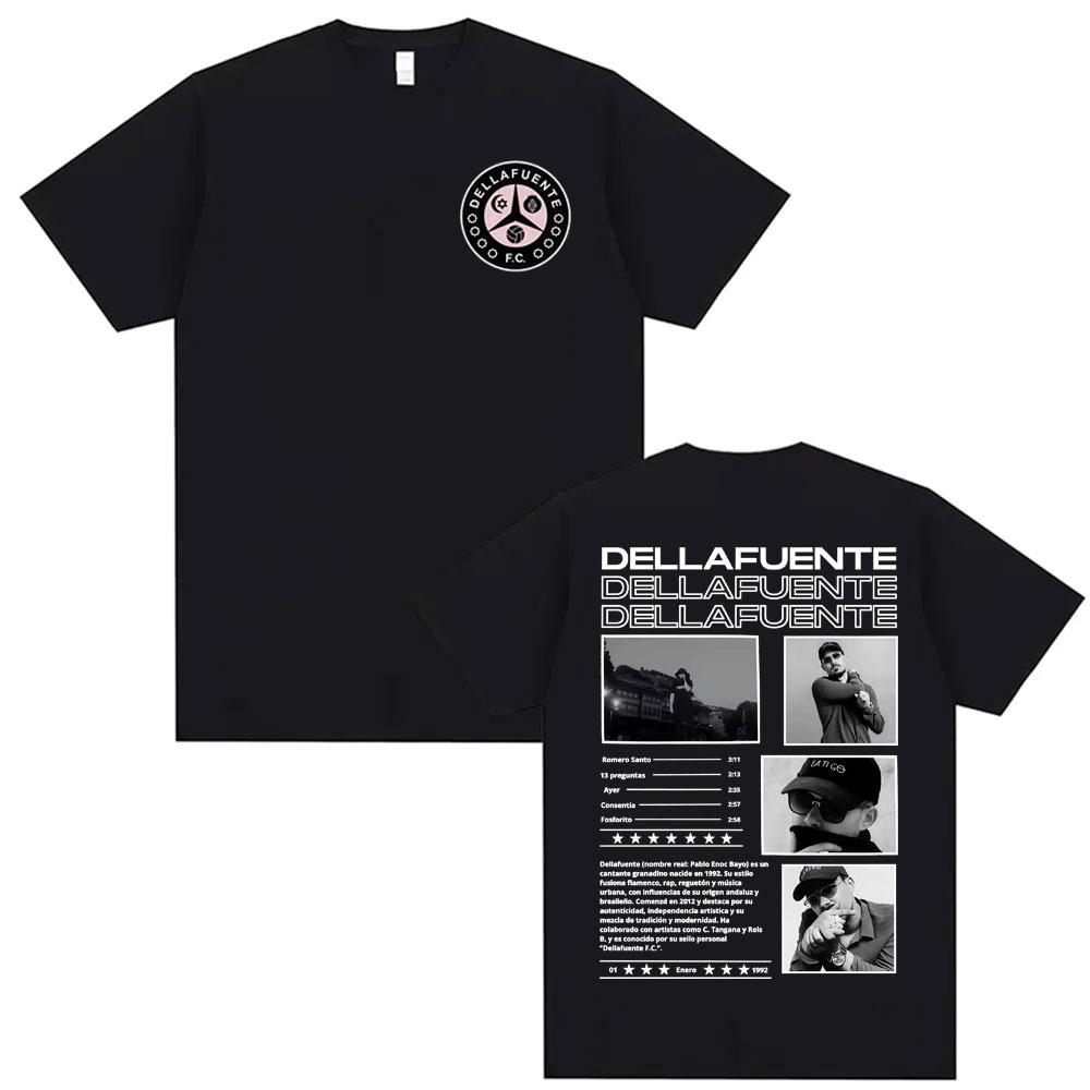 Rapper Dellafuente Album Tour 2026 Graphic T Shirt Mens Clothing Vintage Fashion Tshirts High Quality 100 Cotton Tshirt Tops