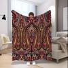 Colorful Ethnic Pattern Microfiber Flannel Cover Blanket Bedroom Living Room Sofa Soft And Comfortable Home Decoration