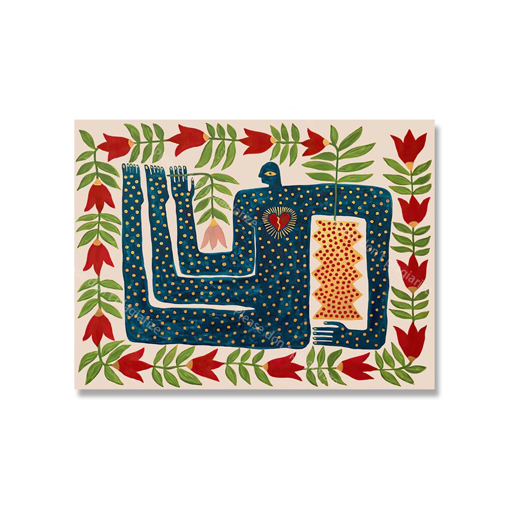 

Древний Египет Красочный абстрактный постер в стиле бохо с изображением тигра, леопарда, настенные художественные принты, картины на холсте, декор для гостиной 21x30cm No Framed