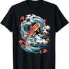 Camiseta de Carpa Koi Ying Yang Pez Nishikigoi Flor de Cerezo(88)