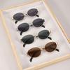4Pcs Retro Oval Glasses for Daily Commuting Street Style Outdoor Activities Neutral Fashion Accessories