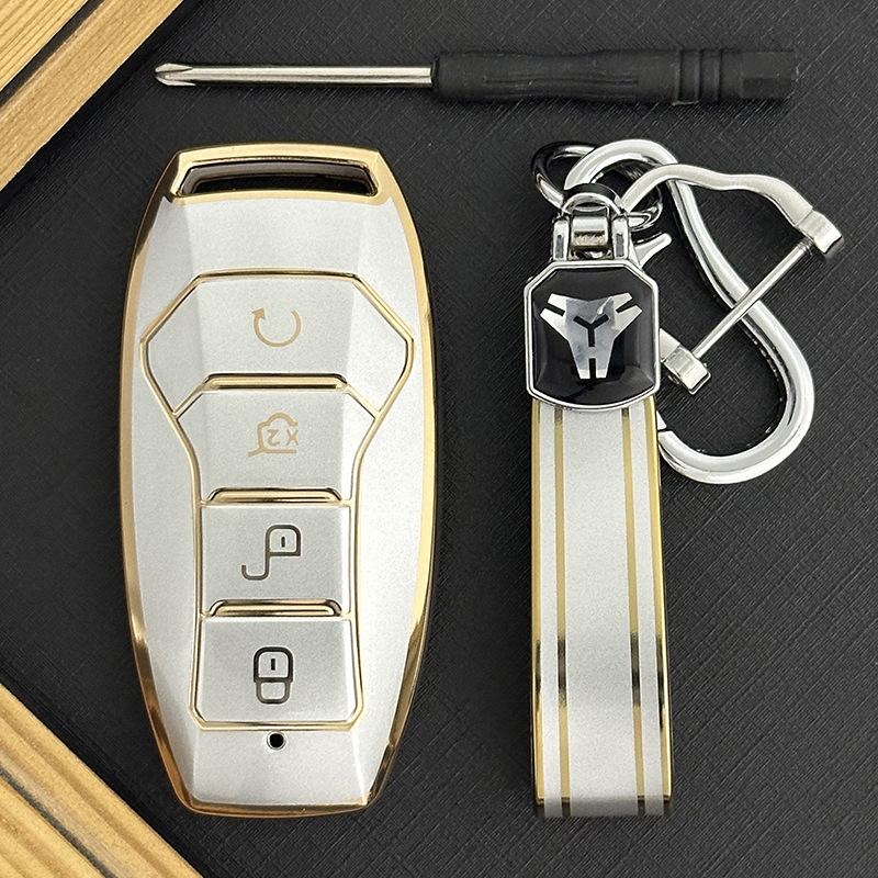 Ultra-Thin Fully Wrapped Car Key Case for BYD Qin Pro, Song Plus, Tang New Energy, Han, and E9