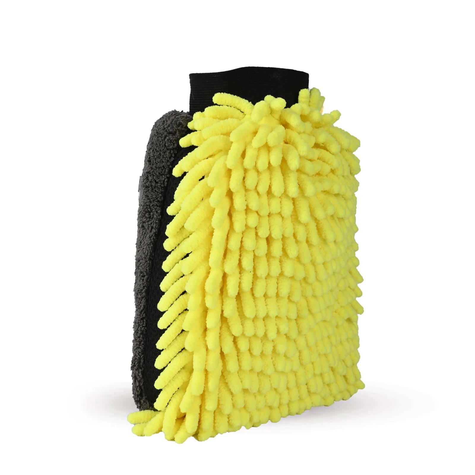 Waterproof 3-Layer Microfiber Gloves, Chenille Premium Scratch-Free Microfiber Wash Mitt – Car Wash Detailing