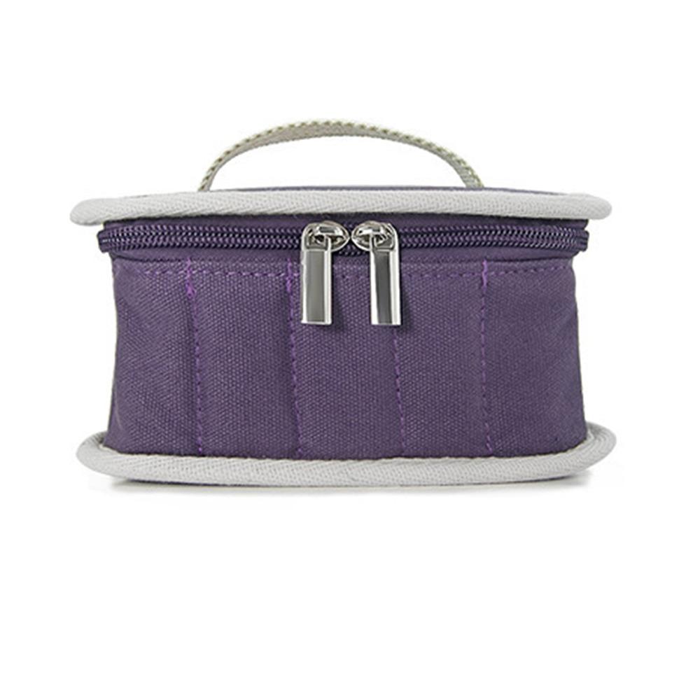 16 Slots Essential Oil Storage Bag Large Capacity Portable Lipstick Organizer Moisture-proof Zipper Closure