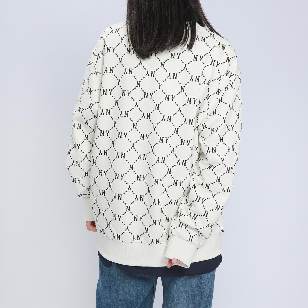 New MLB Old Flower Sweatshirts Unisex Cream 3AMTM0314-50CRS