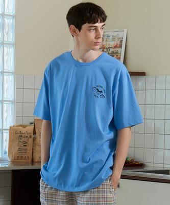 Gusnaisdeibeu Men'S Dave Signature T-Shirt Blue