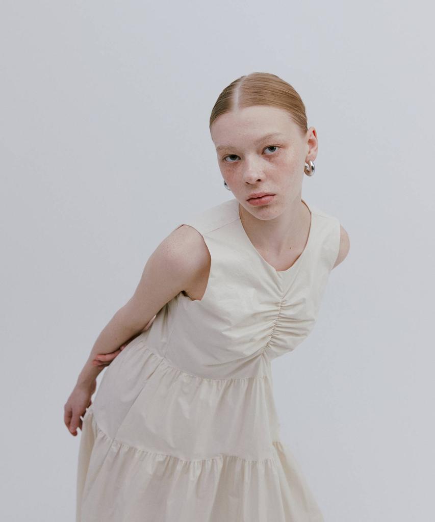 Mais Shining Sleeveless Dress / Ivory