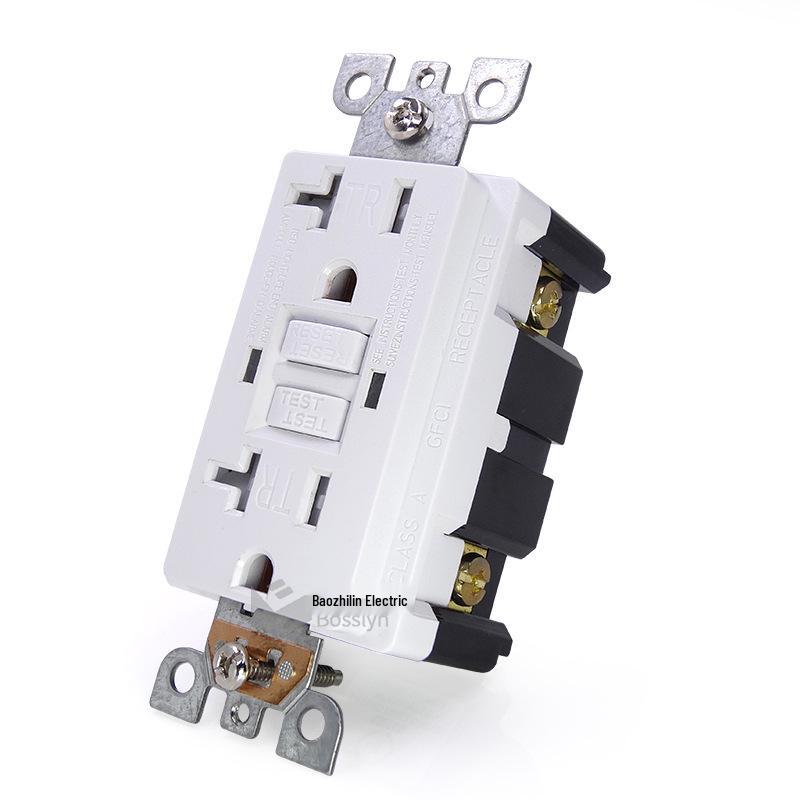 US Standard 20A 125V GFCI Socket with LED Indicator and Leakage Protection