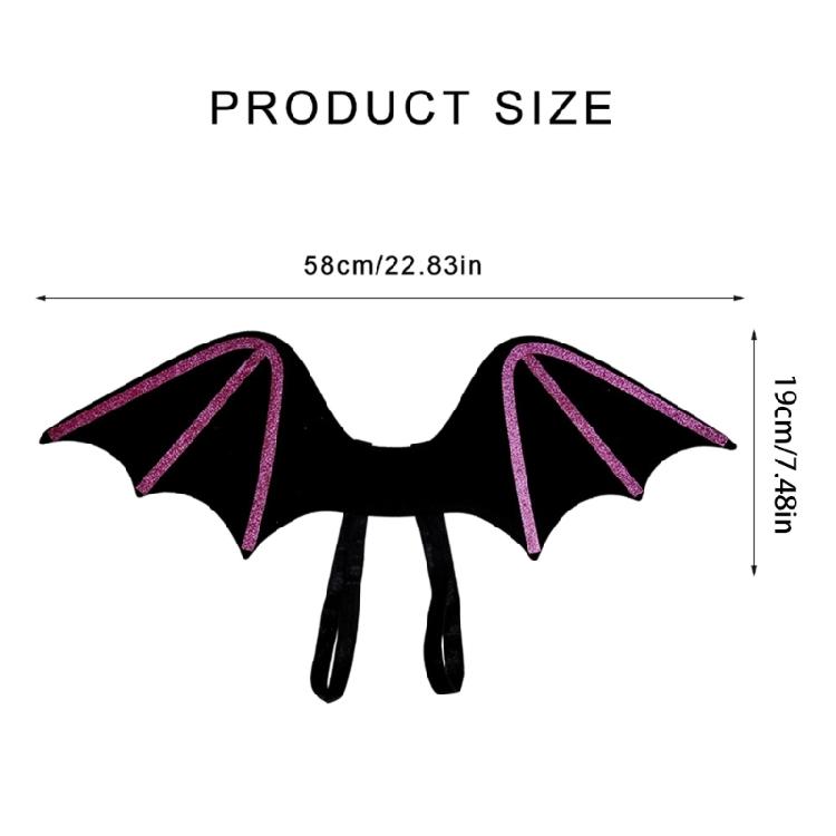 Halloween Bat Wing Bat Costume Accessory for Girl Kid Halloween Wing Costume Accessories for Birthday Cosplay Role Play