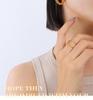 18K Gold-Plated Titanium Steel Twisted C-Shaped Earrings - Hong Kong Style