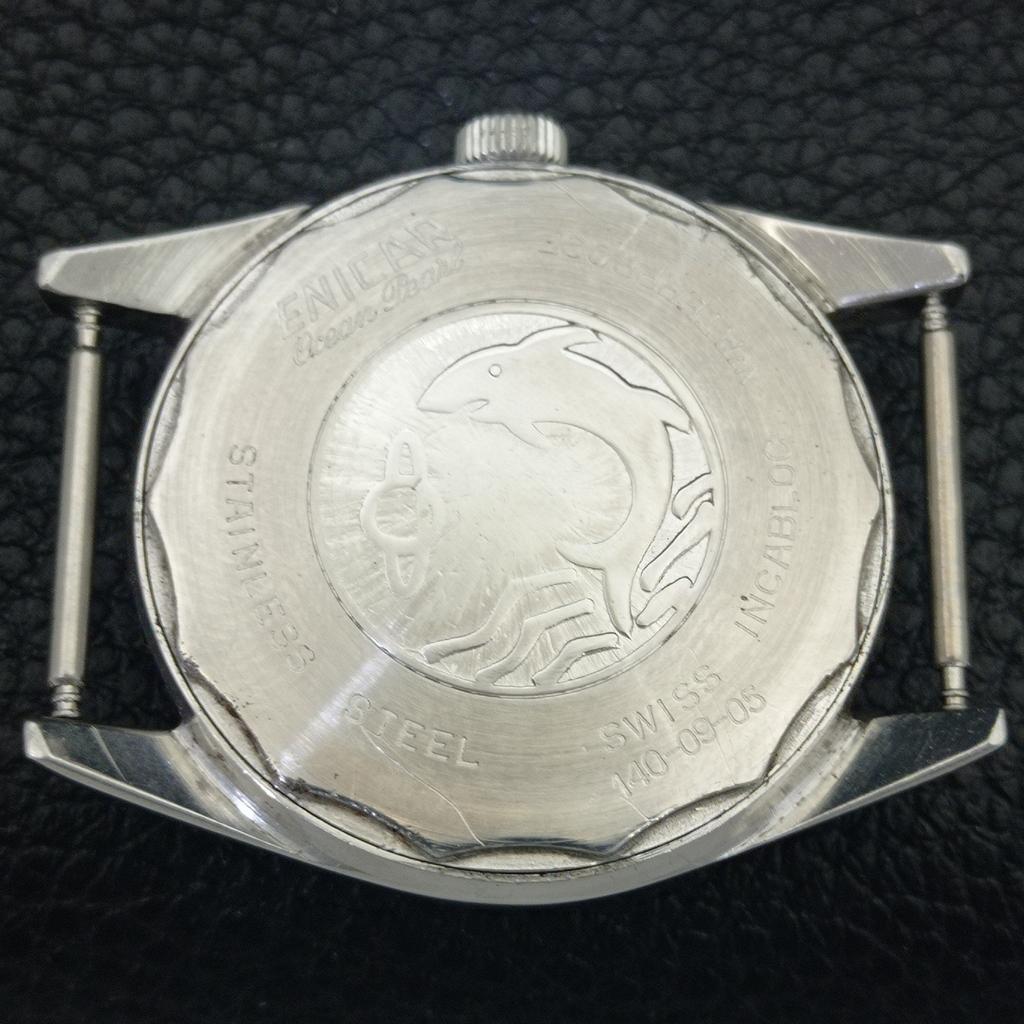 ENICAR STAR JEWELS HAND-WINDING 1140 SWISS MENS VINTAGE WATCH a703787-1 R213e-a703787