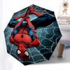 Spider Man, Web Automatic Opening and Closing Umbrella, Compact Travel Umbrella, Lightweight and Portable, Suitable for Beach Commuting Busi