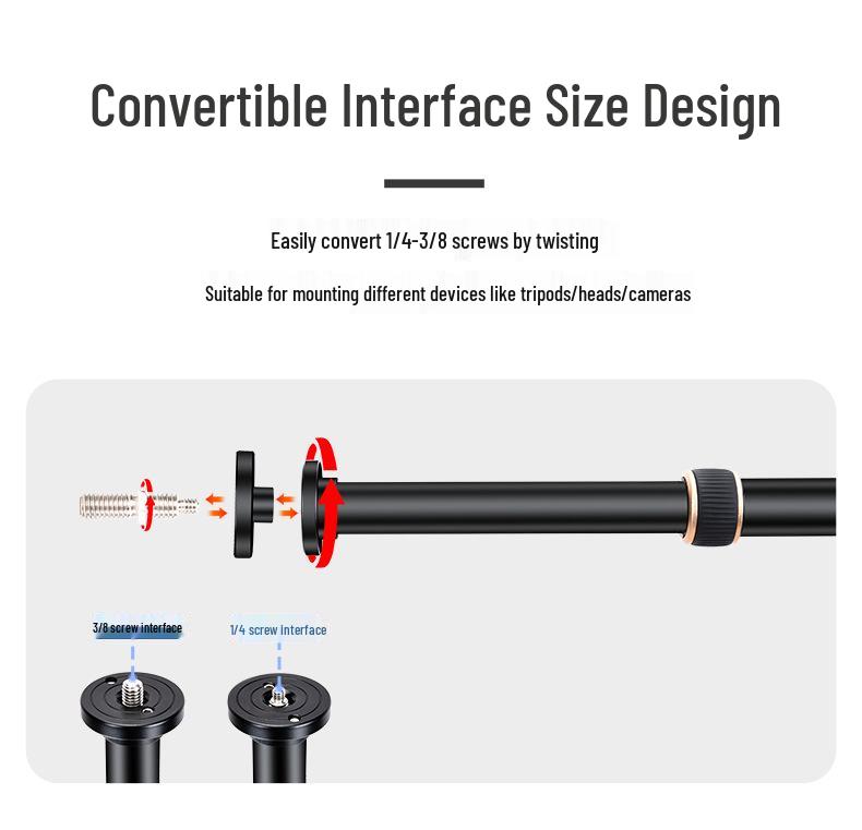 8 Lightweight Camera Overhead Shooting Bracket DSLR Tripod Extension Rod Set for Mirrorless or Mobile Horizontal Shooting