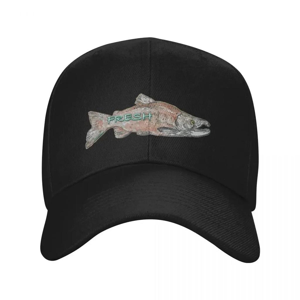 New FRESH Sockeye Salmon Baseball Cap Luxury Unisex Hat Uv Protection Solar Hat Unique hats Unisex's Women's