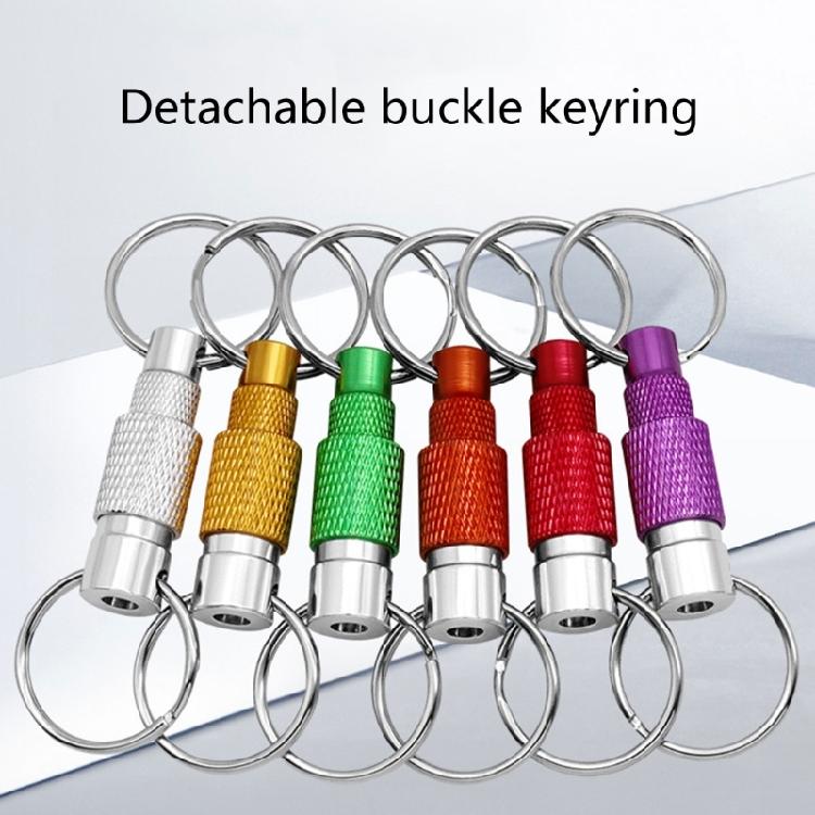 Outdoor Tool Metal Rotating Detachable Keychains Quick Release Keyrings